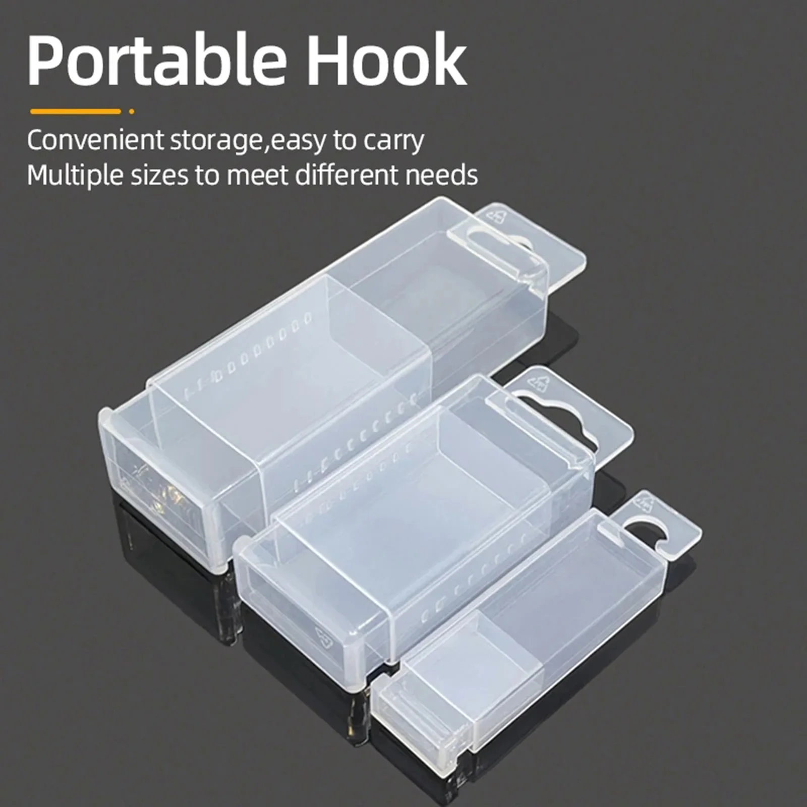 10Pcs Drill Bit Storage Box Telescopic Tap Accessories Tool Packaging Adjustable Box Rectangular Tool Box Parts Drill Bit Case