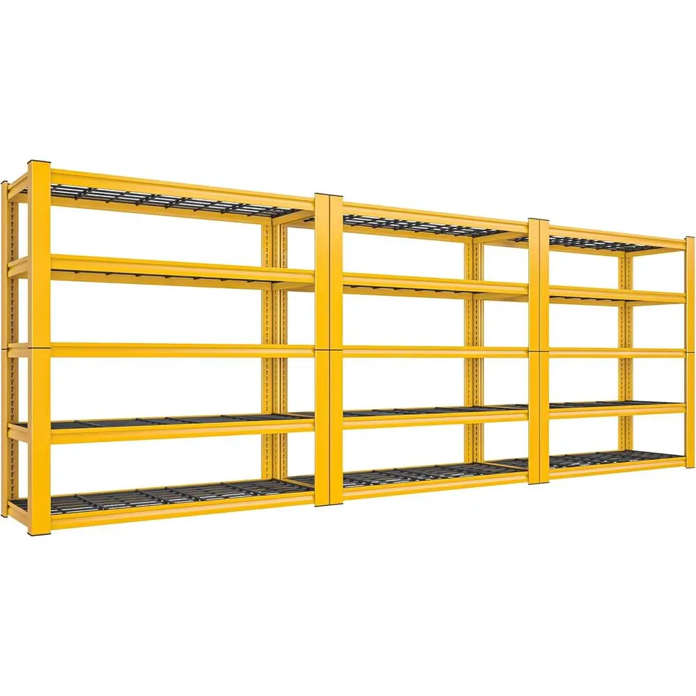 

72 High 5-Tier Adjustable Metal Storage Shelves, 3010 lbs Capacity, 3 Pack for Garage, Kitchen, and More