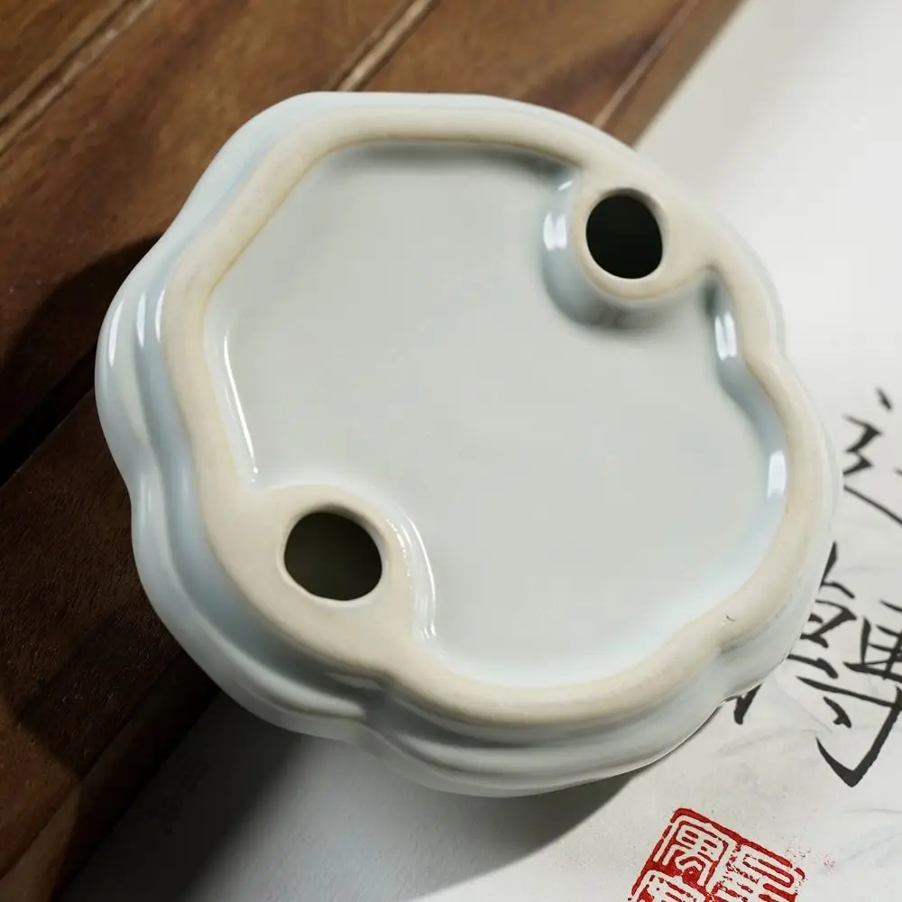 Creative Ceramic Mountain Shaped Inkstone Brush Ink Paperweight Pen Rest Holder Glaze Ink Brush Painting Tool Calligraphy