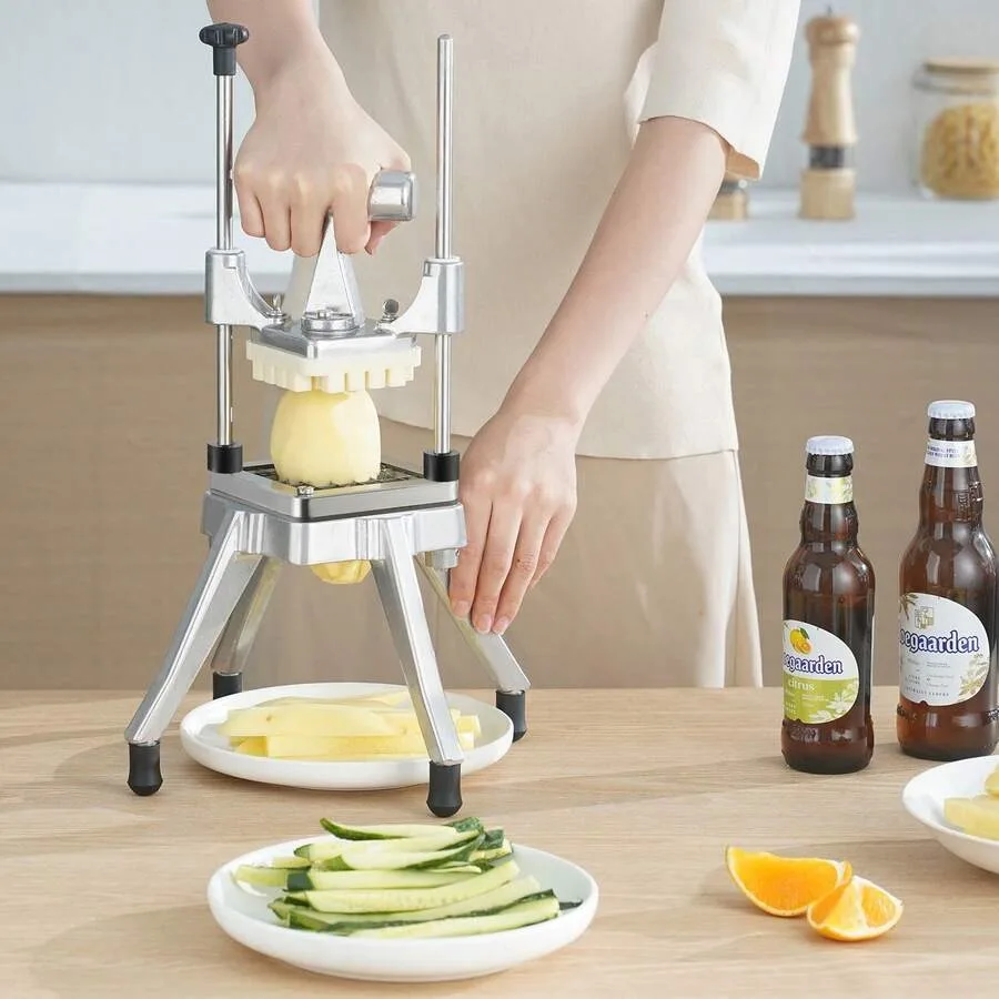 

Commercial Vegetable Fruit Chopper 3/8″ Blade Heavy Duty Professional Food Dicer Kattex French Fry Cutter Onion Slicer Stainles
