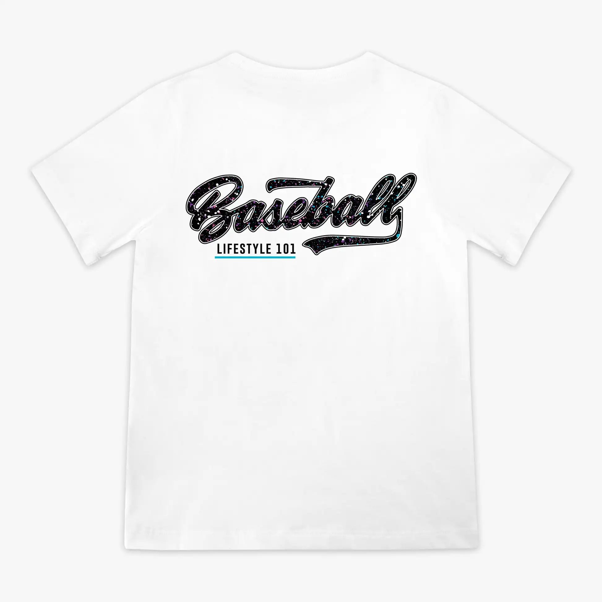2025 Summer New Products Hot Sale Men's Adult and Youth T-Shirts - White - Baseball Lifestyle 101 Parent-Child Clothing T-Shirt