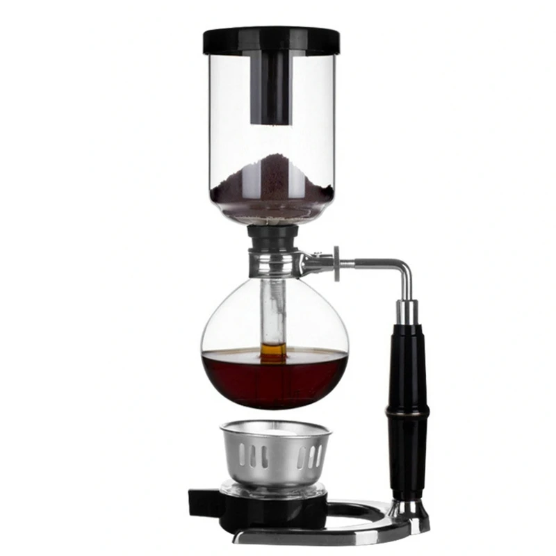1 Set Coffee Syphon Pot Siphon Coffee Maker Glass Pot Coffee Brewing Tools 3 Specifications Optional