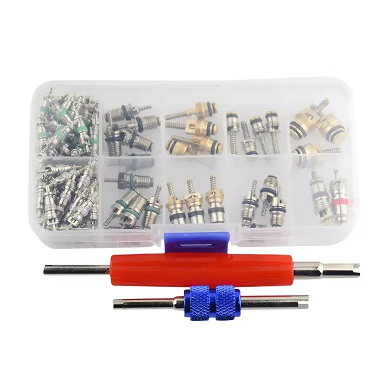 

102Pcs AC Valve Core Assortment R134A Car Air Conditioner Valve Cores Assortment Air Conditioning Assortment For Buick