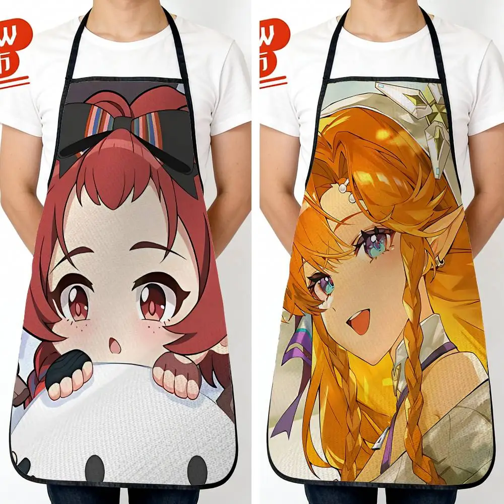 Sigrika Wuthering Waves Feixue Chixiao Long Waterproof & Oil-proof Kitchen Apron, Ideal for Women and Tall Men Perfect for Cafe