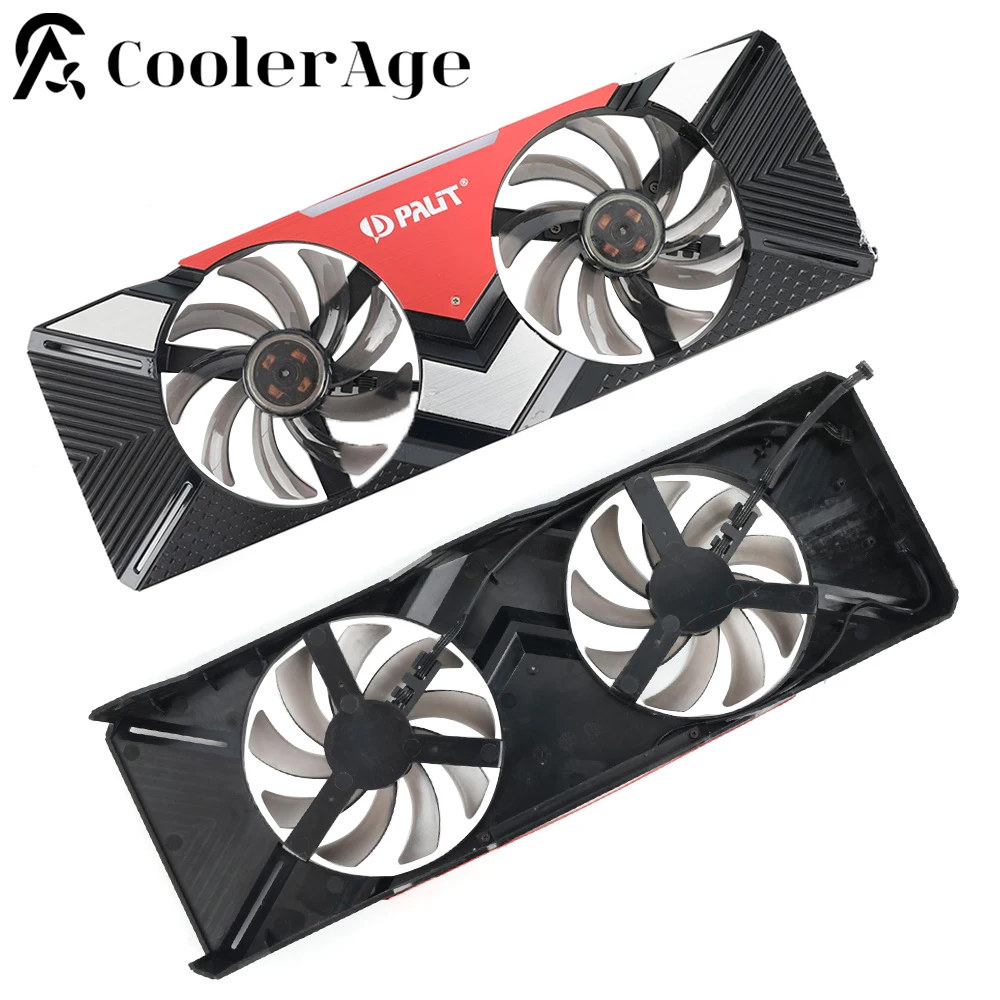 

Вентилятор для видеокарты RTX2080 с чехлом для Palit RTX 2080 Gaming Pro 2080, вентилятор охлаждения для двух видеокарт