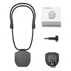 Magnetic Neck Strap Holder Mount Bracket Adapter With Lanyard for Go Pro 13 12 11 Insta 360 X5 DJI Osmo Action 6 5 Pro 4 Camera