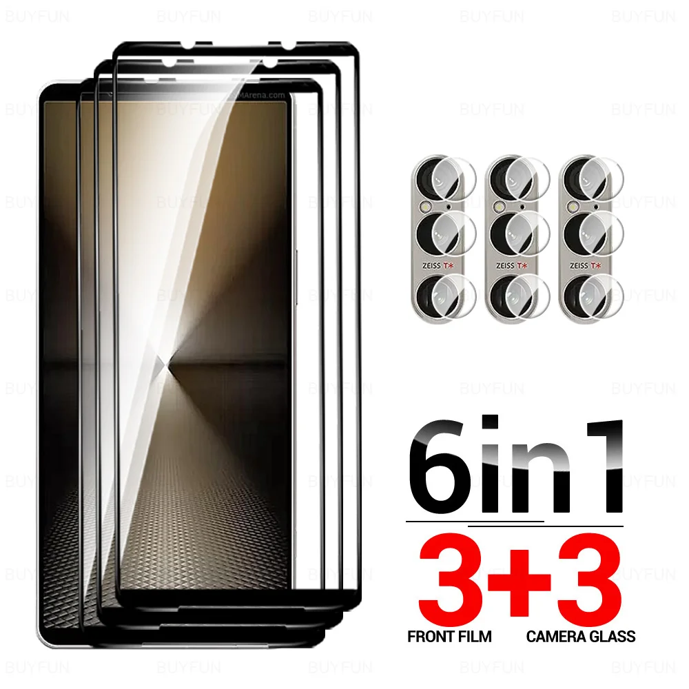 6in1 Camera Glass For Sony Xperia 1 VI 10 6th Tempered Glass Xperia1VI Xperia10VI 1VI 10VI 5G 2024 Armor Lens Screen Protector