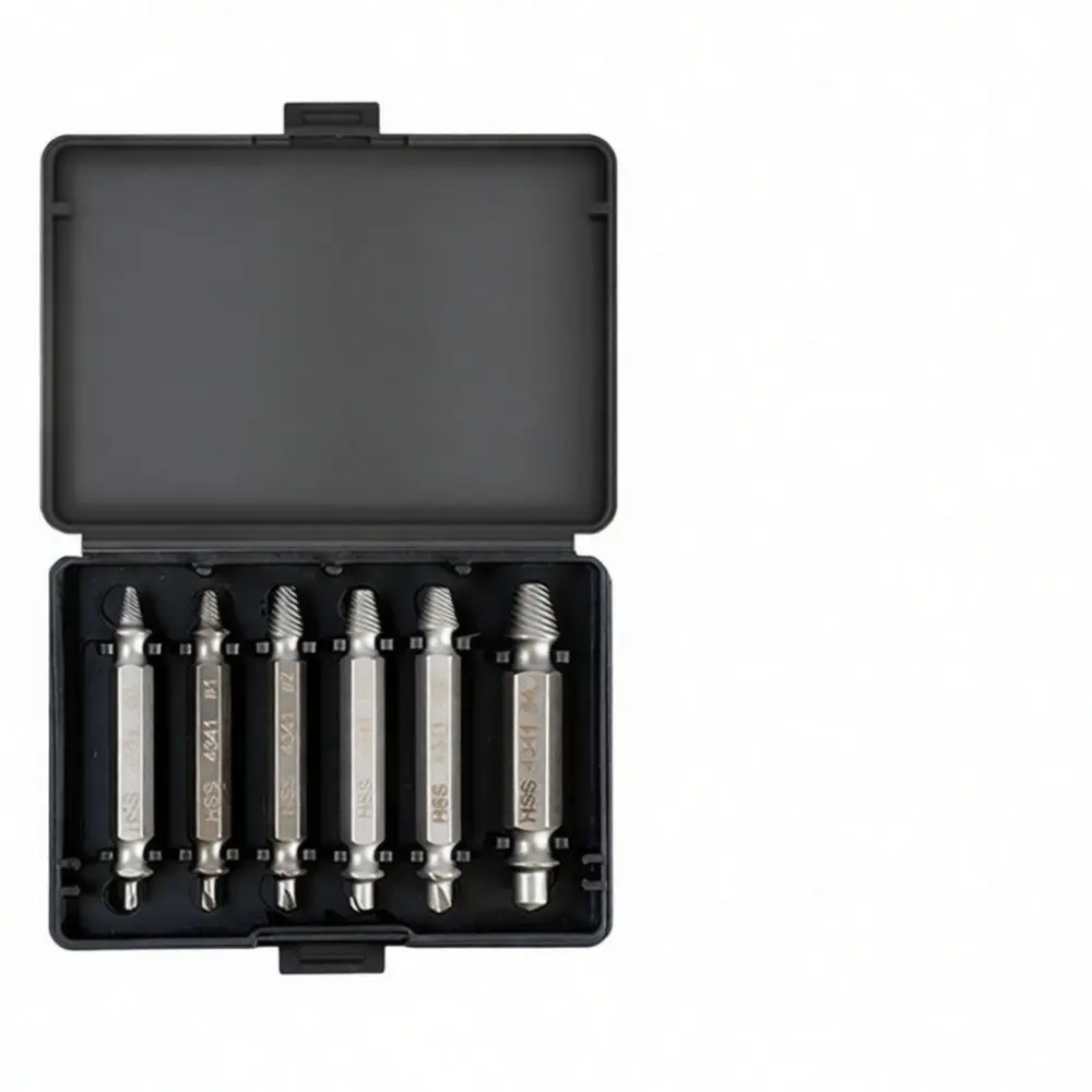 Damaged Screw Extractor Set Broken Bolt Remover Stripped Fastener Removal Drill Bits Professional Hand Tool Hardware