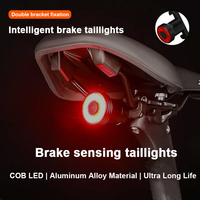 Intelligent brake bicycle tail light IPX6 waterproof LED charging tail light night bike accessories intelligent brake light