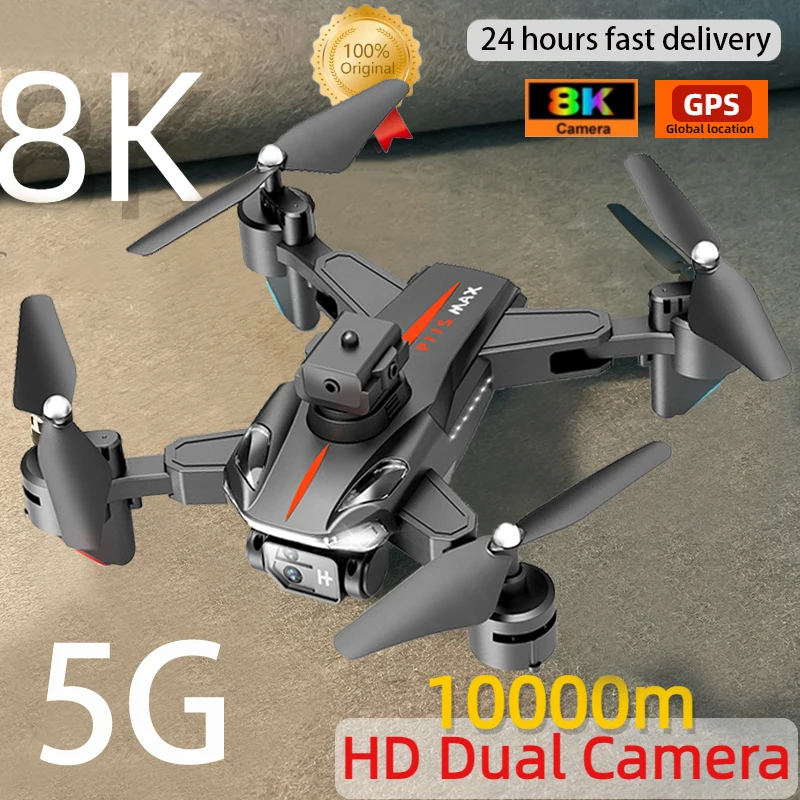 P11 Pro Max Drone 8K 5G GPS Professional HD Aerial Photography Dual-Camera Obstacle Avoidanc Brushless Quadrotor Children Gifts