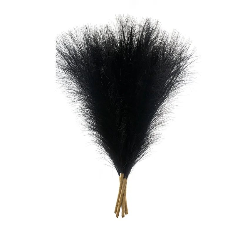 Faux Pampas Grass,18In/45Cm Artificial Pampas Grass Fluffy 5 Stem Pompous Grass Flower Arrangement for Boho