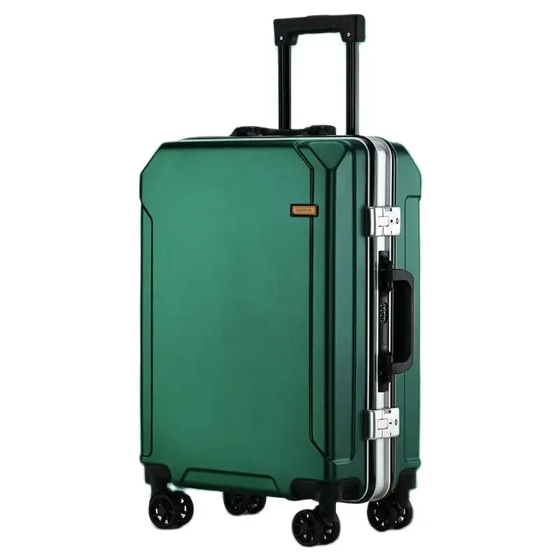 Luggage Students 2023 New Aluminium Frame Carry-on Suitcase Universal Wheel Zipper Women and Men Password Travel Bags With Wheel