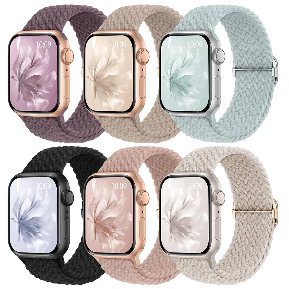 Intrecciato solo loop per cinturino Apple watch 46mm 45mm Ultra2 49mm 44mm 40mm 41mm 42mm bracciale elastico serie 10 9 8 7 5 se 6 4 cinturino