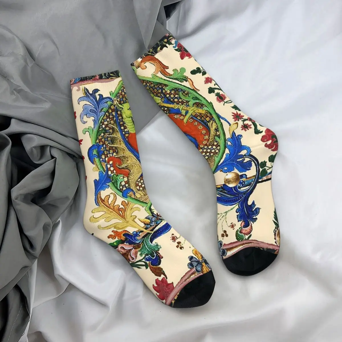 جميع المواسم غريبة القرون الوسطى Bestiary صنع الموسيقى الجوارب Harajuku طاقم الجوارب جوارب مضحكة للرجال النساء هدايا عيد الميلاد