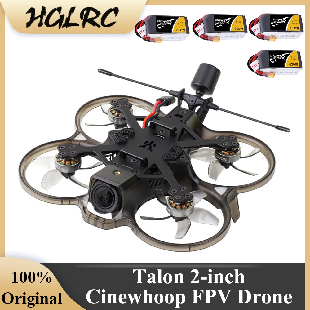 

2-дюймовый бесщеточный Квадрокоптер HGLRC Talon с DJI O3 Air Unit, аналоговый VTx ELRS 2,4G приемник SPECTER 1303,5 5500KV 850mAh