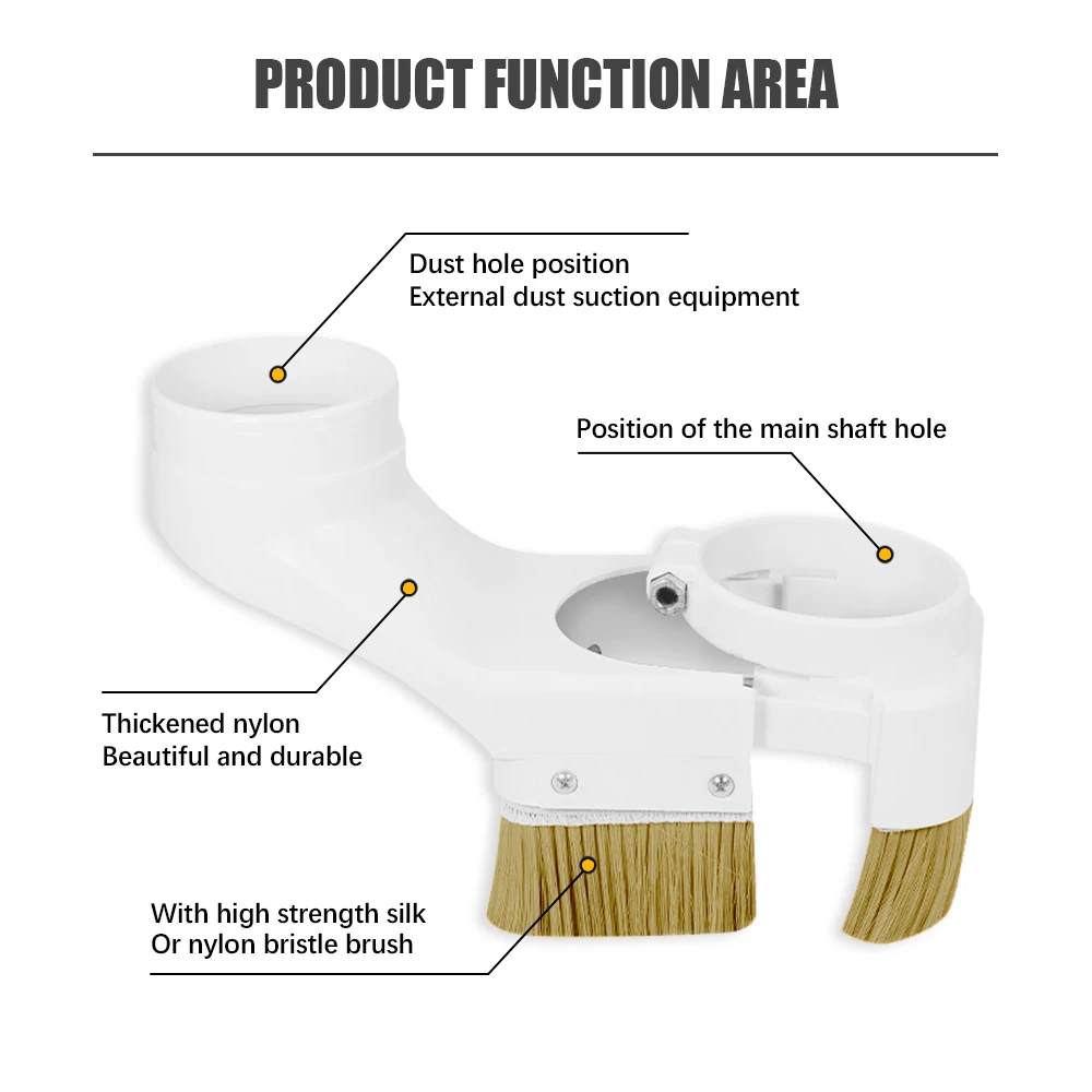HLTNC النايلون الأسطوانة غطاء غبار 70/75/80/85/90/100 مللي متر مخرطة المغزل غطاء غبار فرشاة جمع الغبار مخرطة CNC المسمار تثبيت