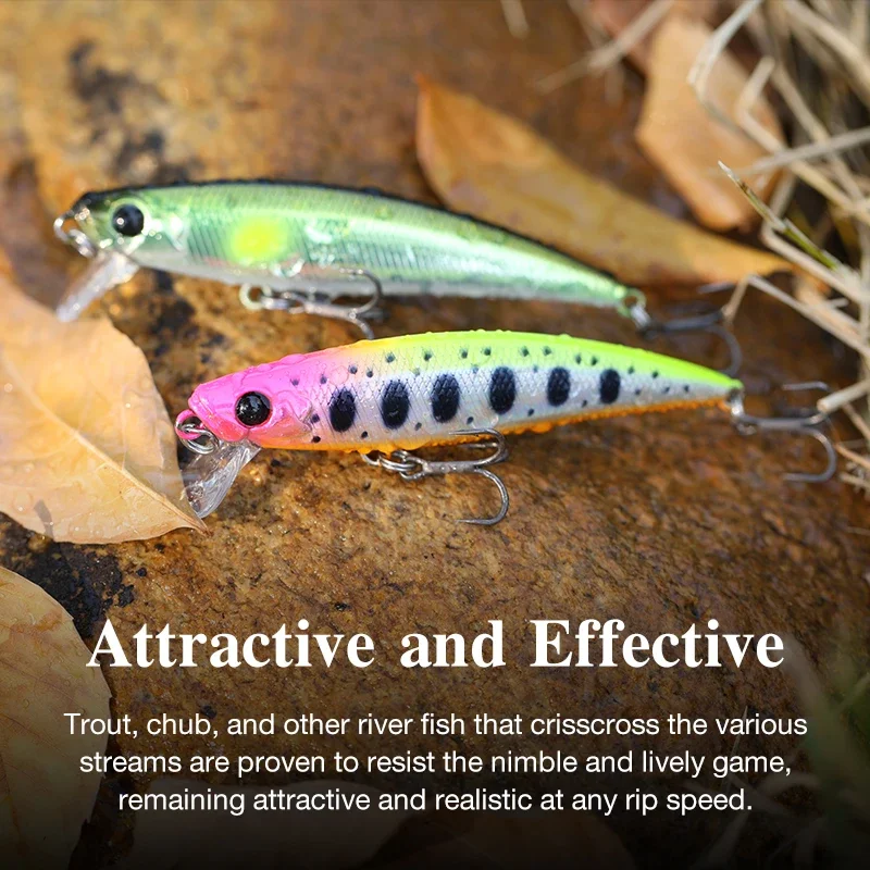 TSURINOYA INTRUDER 71S Sinking Lure 71mm 10g Large Trout Crankbait Fishing Lure Artificial Minnow Hard Baits Pike Bass Plug