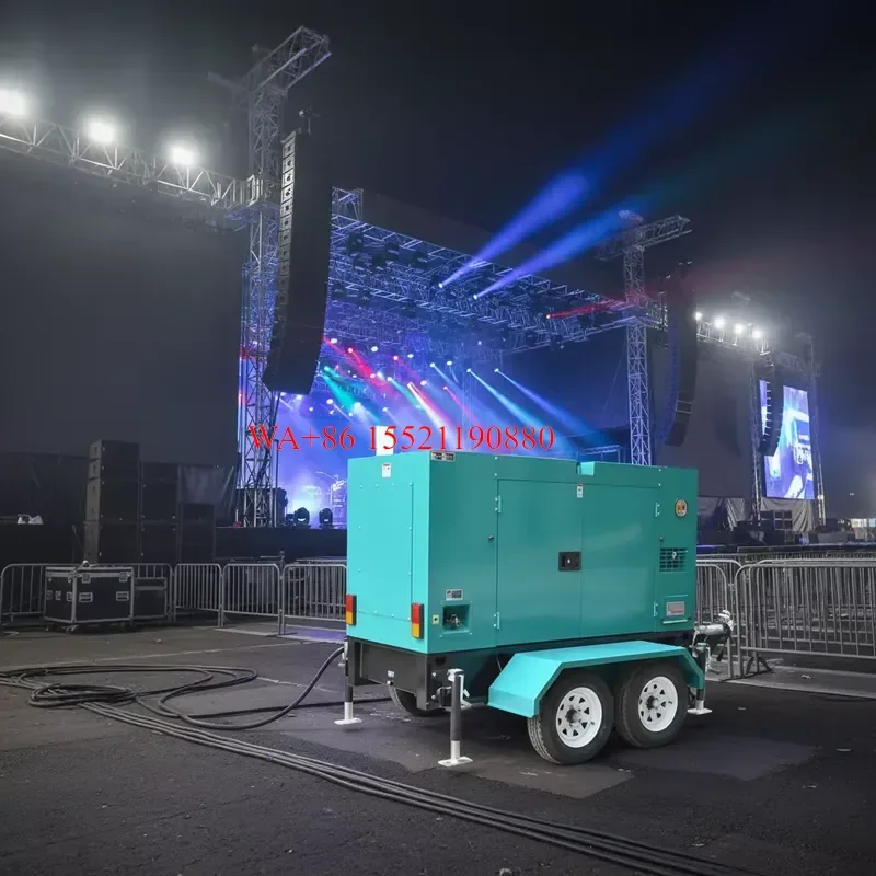 WMWMNU 24KW 30KVA Small Diesel Generator Set Silent Trailer Mobile Power Station with for Cummins Engine