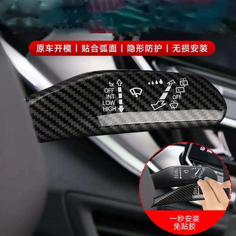 carbon-fiber-steering-column-shift-cover-trim-for-volkswagen-id3-id4-id6-interior-decor-accessories