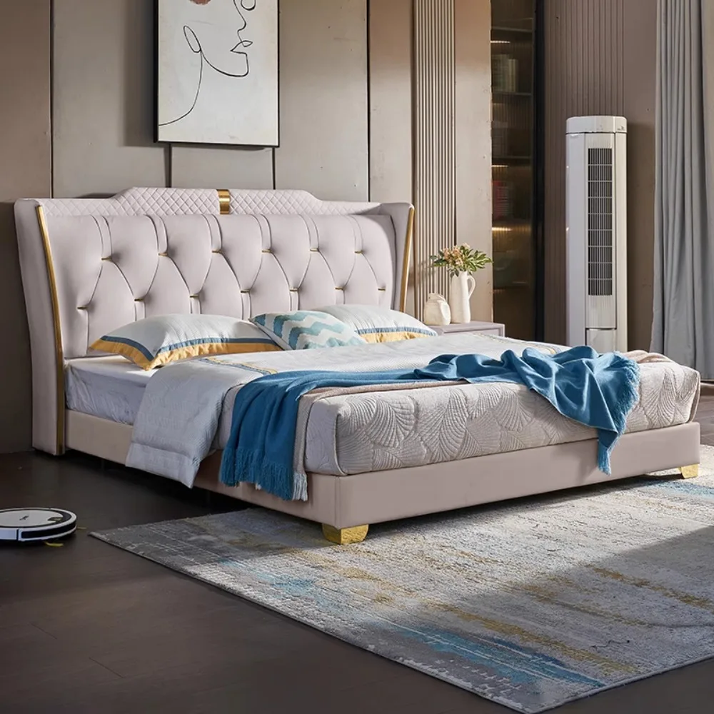 

Nightstands Leg Support Bed Storage Nordic Luxury Multifonction Bed Waterproof King Size Muebles Para El Hogar Furnitures