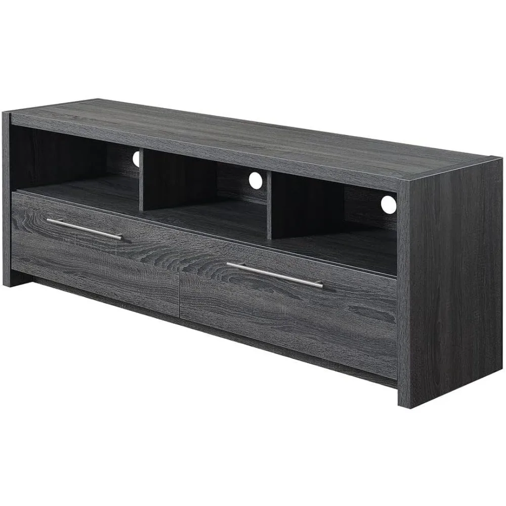 

Newport Marbella 60 inch TV Stand with Cabinets and Shelves Home_Furniture_and_Decor, Weathered Gray