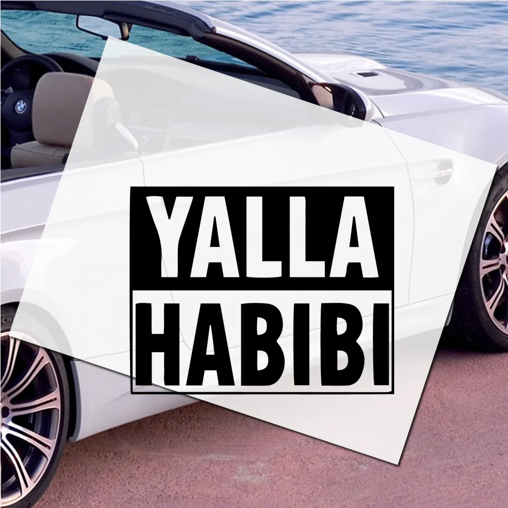 

YALLA HABIBI Islam Car Stickers Styling Exterior Accessories Reflective Decoration Motorcycle Auto And Decal