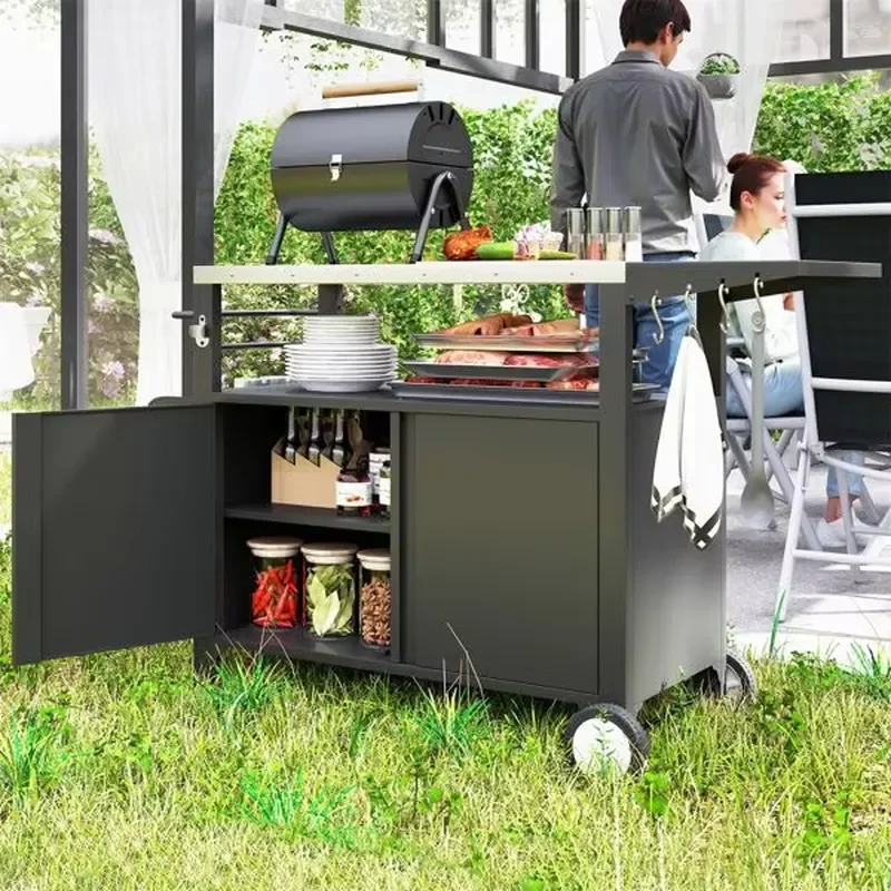 【CHIMU HOME】 Camping BBQ Grill Cart for Outdoor Adventures