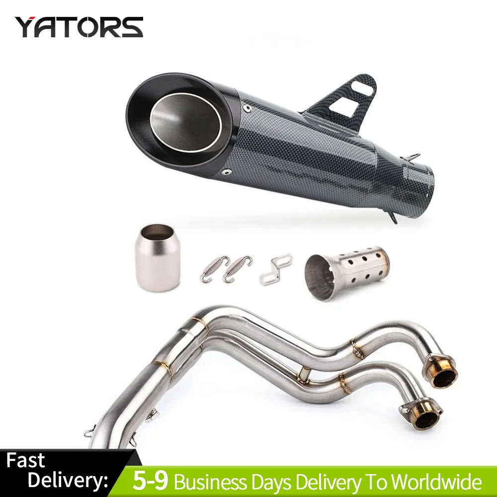 For Yamaha MT-07 YZF-R7 FZ07 Whole Exhaust Pipe System Header Pipe Tail Muffler Exhaust Systems Exhausts Pipes