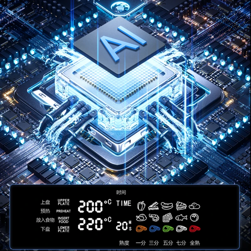 เครื่องย่างสเต็กอัจฉริยะ, เครื่องทำสเต็กอัตโนมัติมืออาชีพเชิงพาณิชย์แบบมัลติฟังก์ชันเตาบาร์บีคิวไฟฟ้า