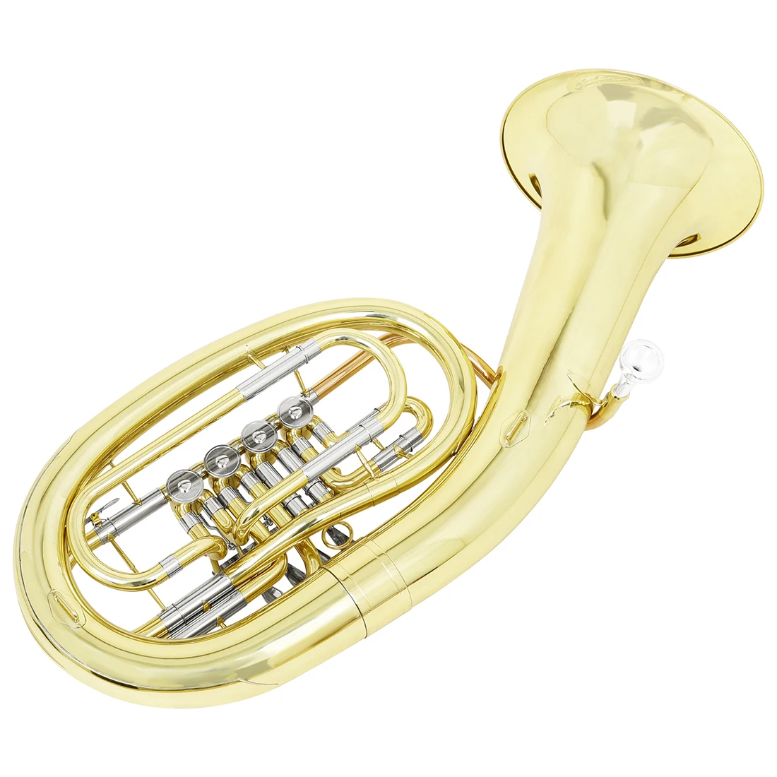 

SLADE Четырехклавишный плоский ключ на басовой рожке Цвет люминофорной бронзы Латунный корпус 4 плоских клавиши Эуфониум Латунный инструмент с деталями