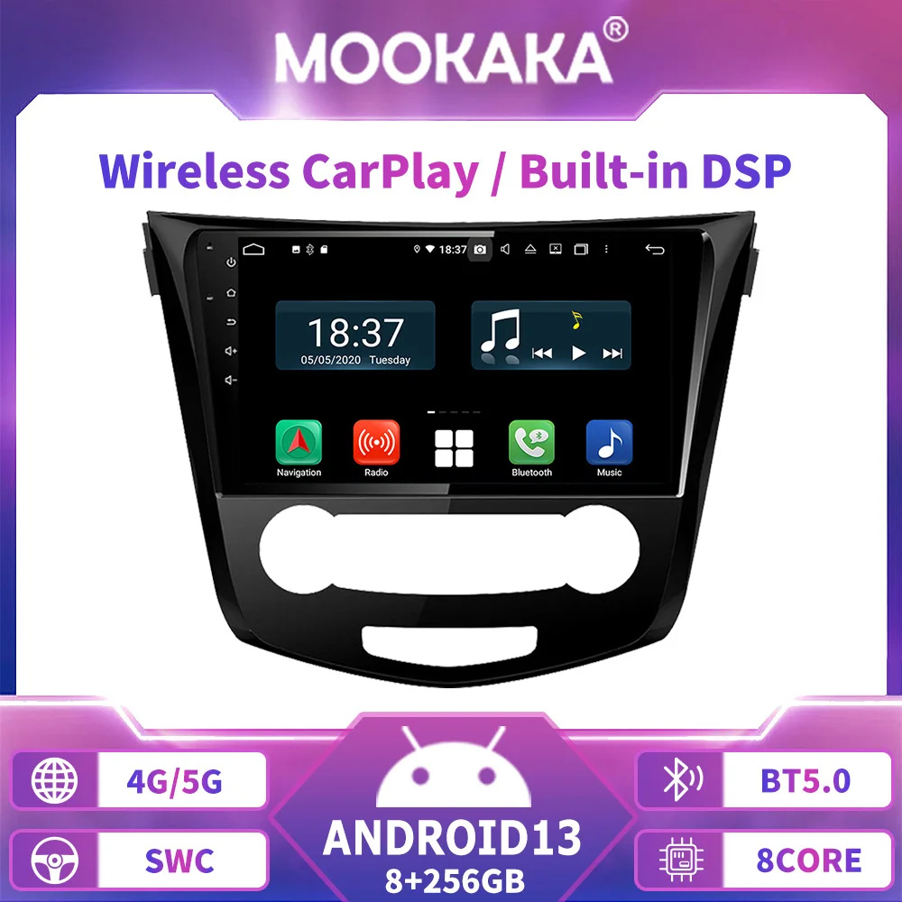 

128GB Android 13 Car GPS Navigation For Nissan Qashqai MTacenta 2013-2015 Stereo Multimedia Player Auto Radio Head Unit Carplay