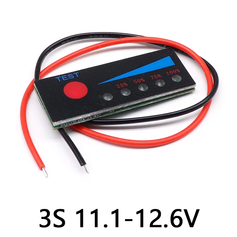 Tester Indicador de Nível com Display LCD, Li-ion, Lipo, Lithium Battery, Module Capacity Meter, 2S, 3S, 4S, 18650