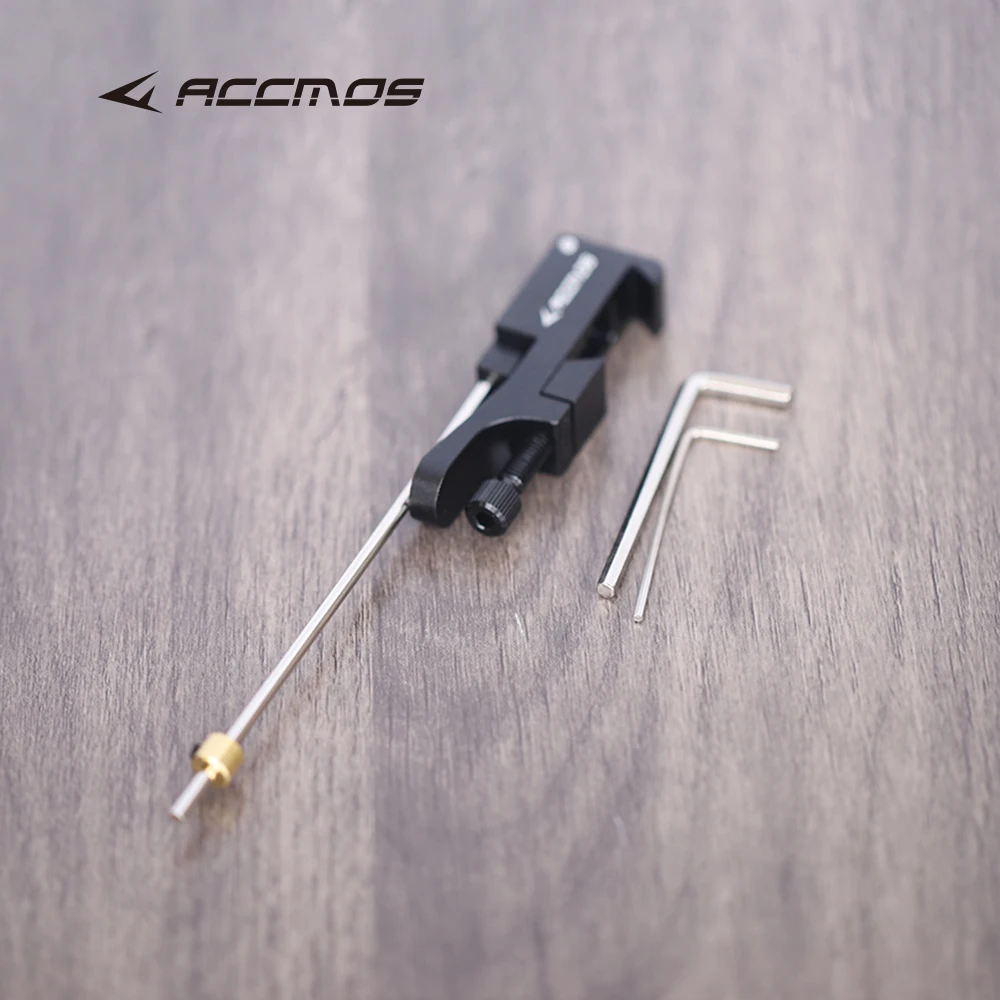 Accmos clicker de tiro com arco magnético ajustável montado em arco recurvo vista metal tocando ressonante tiro caça acessórios