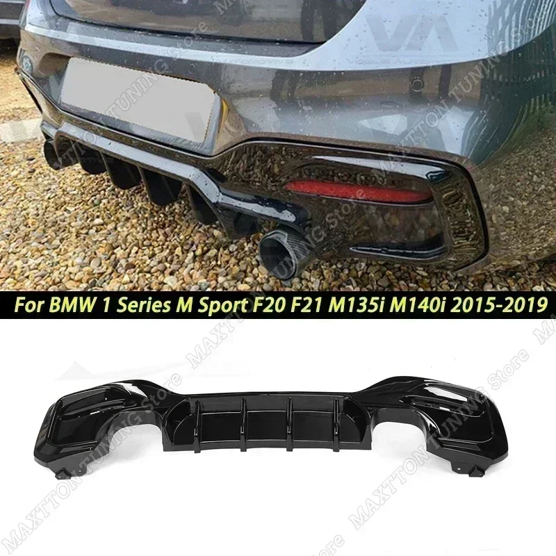 Car Rear Bumper Lip Diffuser Spoiler Splitters Guard Body Kit Tuning For BMW 1 Series M Sport F20 F21 M135i M140i 2015-2019