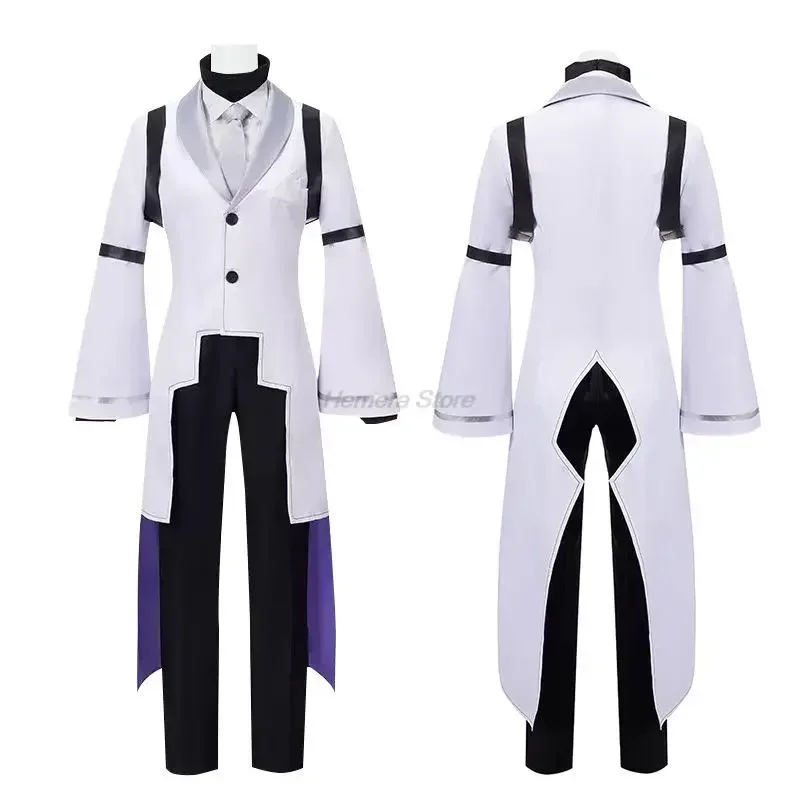 Sigma cosplay costume anime 4 bunou stray dogs cosplay Sigma trench uniform suit wig Halloween party outfit free shipping js3683