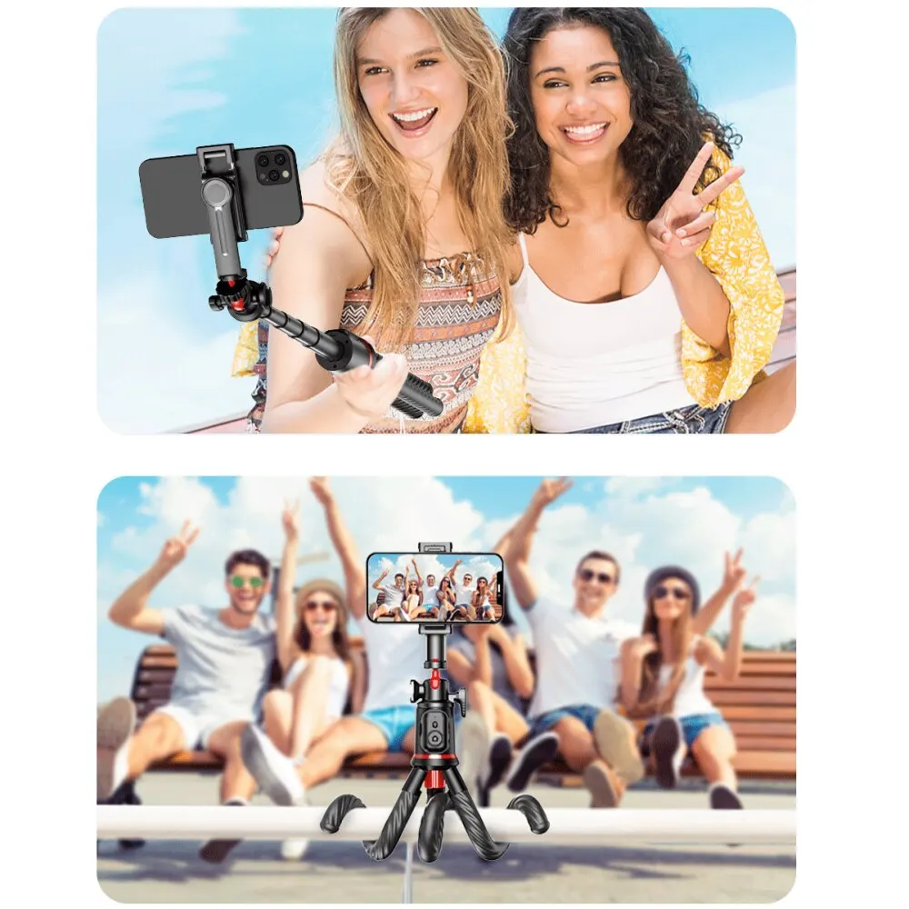 C03 Octopus Tripod Flexible Selfie Stick Smartphone Vlog Video Stand Tripod Outdoor Live Shooting For iPhone Xiaomi Camera