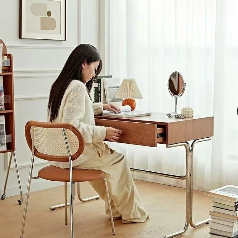 

Nordic retro medieval solid wood small apartment Japanese writing home computer simple office