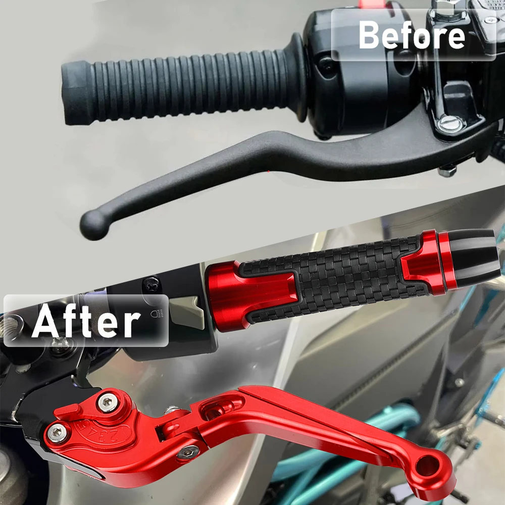 Motorcycle For KAWASAKI NINJA ZX6R 2019 2020 2021 2022 2023 2024 Brake Clutch Levers Handlebar Grips ends ZX-6R Adjustable lever