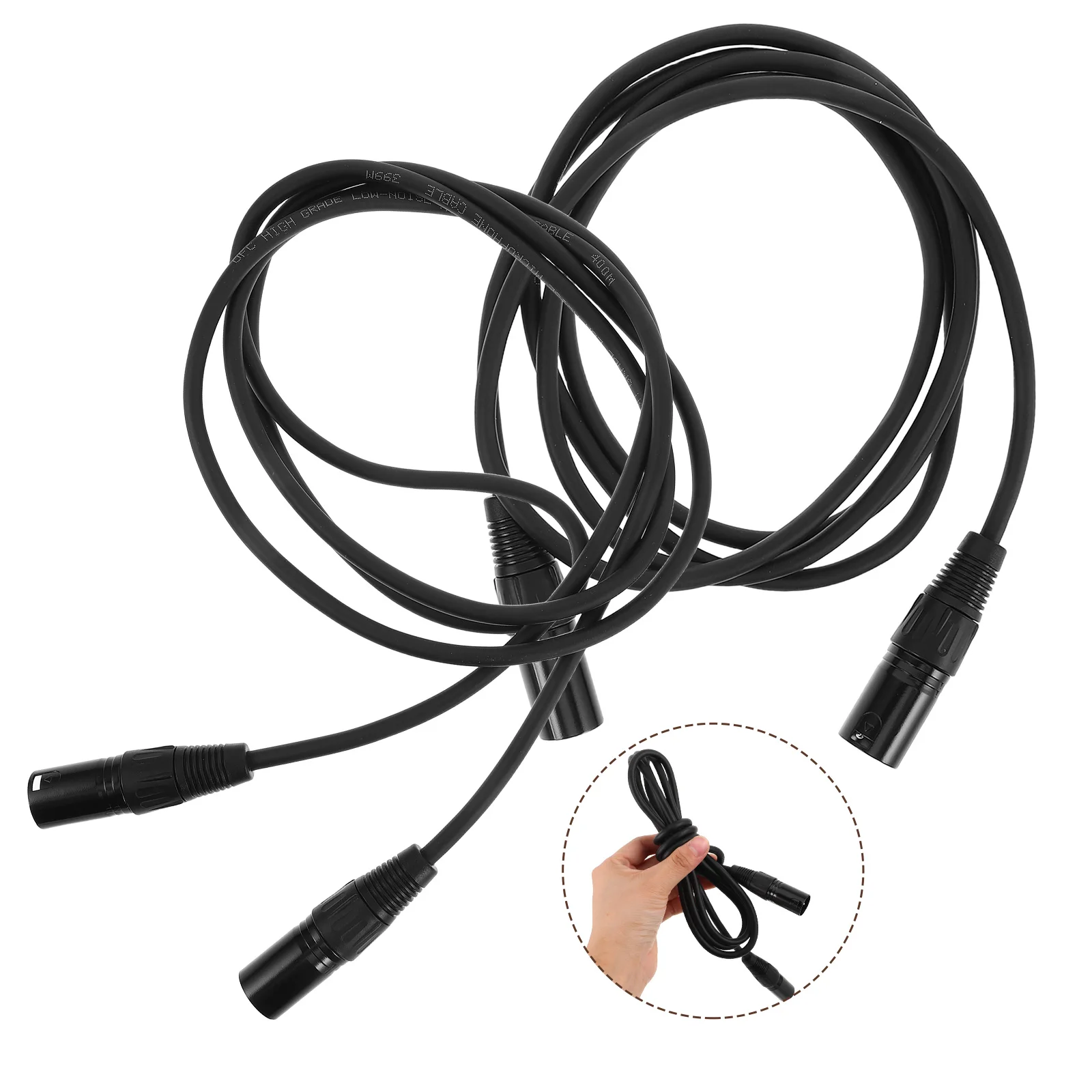 

2Pcs Xlr Male to Male Microphone Cable Balanced Audio Cord 2m for Studio Mixer Live Recording Mic Connections Mic Wire