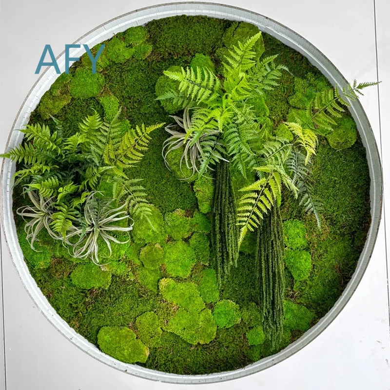 Customizable Preserved Moss Dried Flower Wall Hanging for Home Decor Living Room Dining Room Indoor Plant Wall Art Greenery