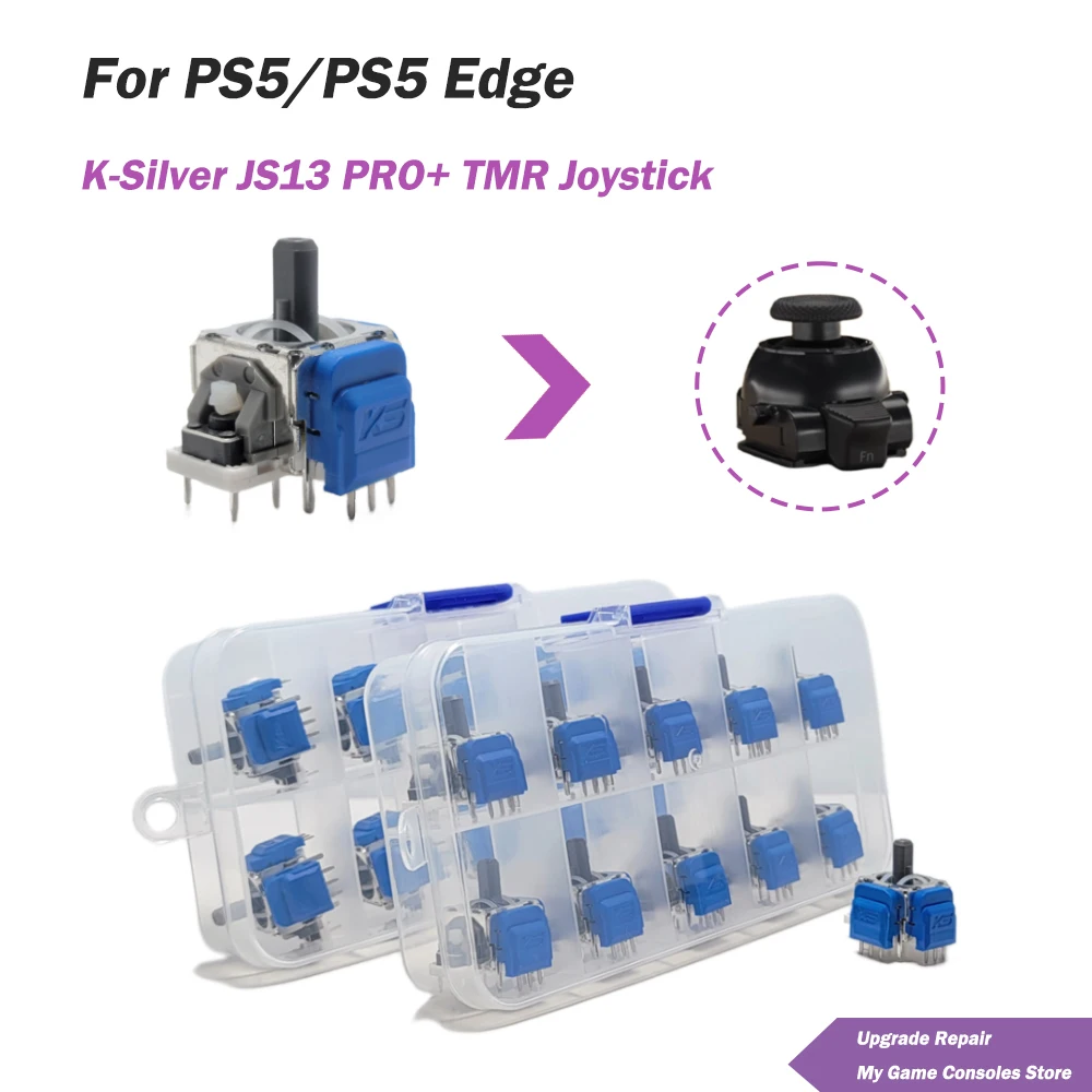 

20pcs/Lot K-Silver JS13 PRO+ TMR Electromagnetic Joystick for PS5 Edge Anti-Drift 3D Analog ThumbStick for PS5 DualSense Edge
