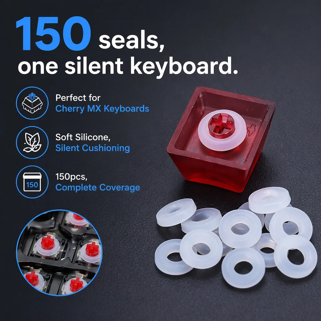 Keycap Puller Ring - メカニカルキーボード O リングスイッチダンパー 150 個、チェリー MX