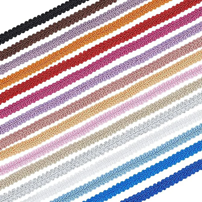 2/5/10 Meter Gimp-Borte 12mm Polyester Tausendfüßler-Geflechtband DIY Handwerk Nähzubehör Hochzeitsdekoration