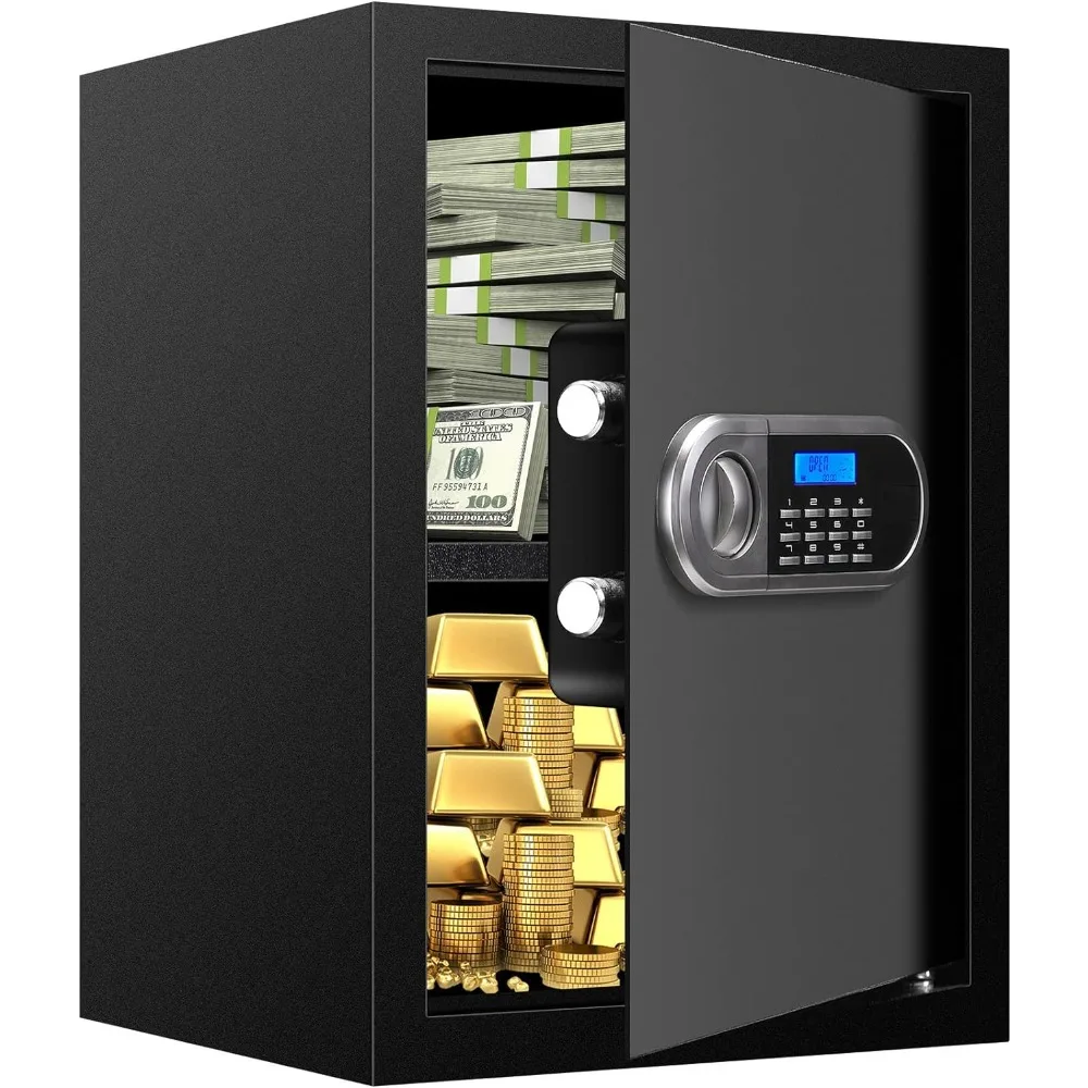 2.5 Cubic Feet Large Home Safe Fireproof Waterproof, Digital Home Security Safe Box with Programmable Keypad and Removable