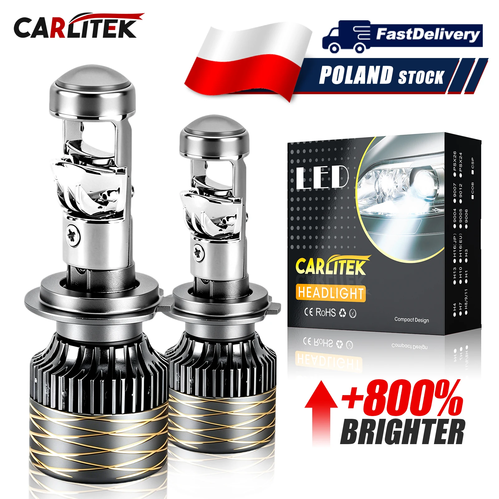 2 SZT. H7 H11 Mini Soczewka Reflektora Samochodowego H9 H8 9005 9006 HB3 HB4 Żarówka Samochodowa 6000K Canbus Turbo Wysokiej Mocy Żarówka Projektora Auto/Moto Mini Soczewka