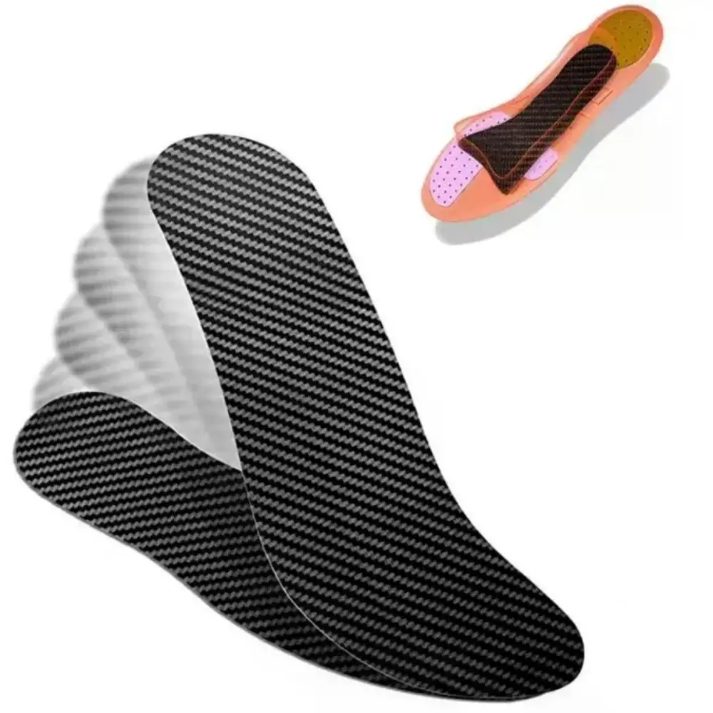 Ultradünne 1 Paar Starre Platten-Kohlefaser-Einlegesohlen mit Unterstützung, Morton Extension Orthopädische Schuheinlagen aus Kohlefaser-Material