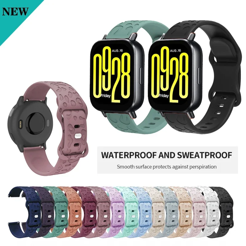 For Redmi Watch 5 Active Fashion Leopard Silicone Strap Engraved Band For Xiaomi Redmi Watch 5 Lite