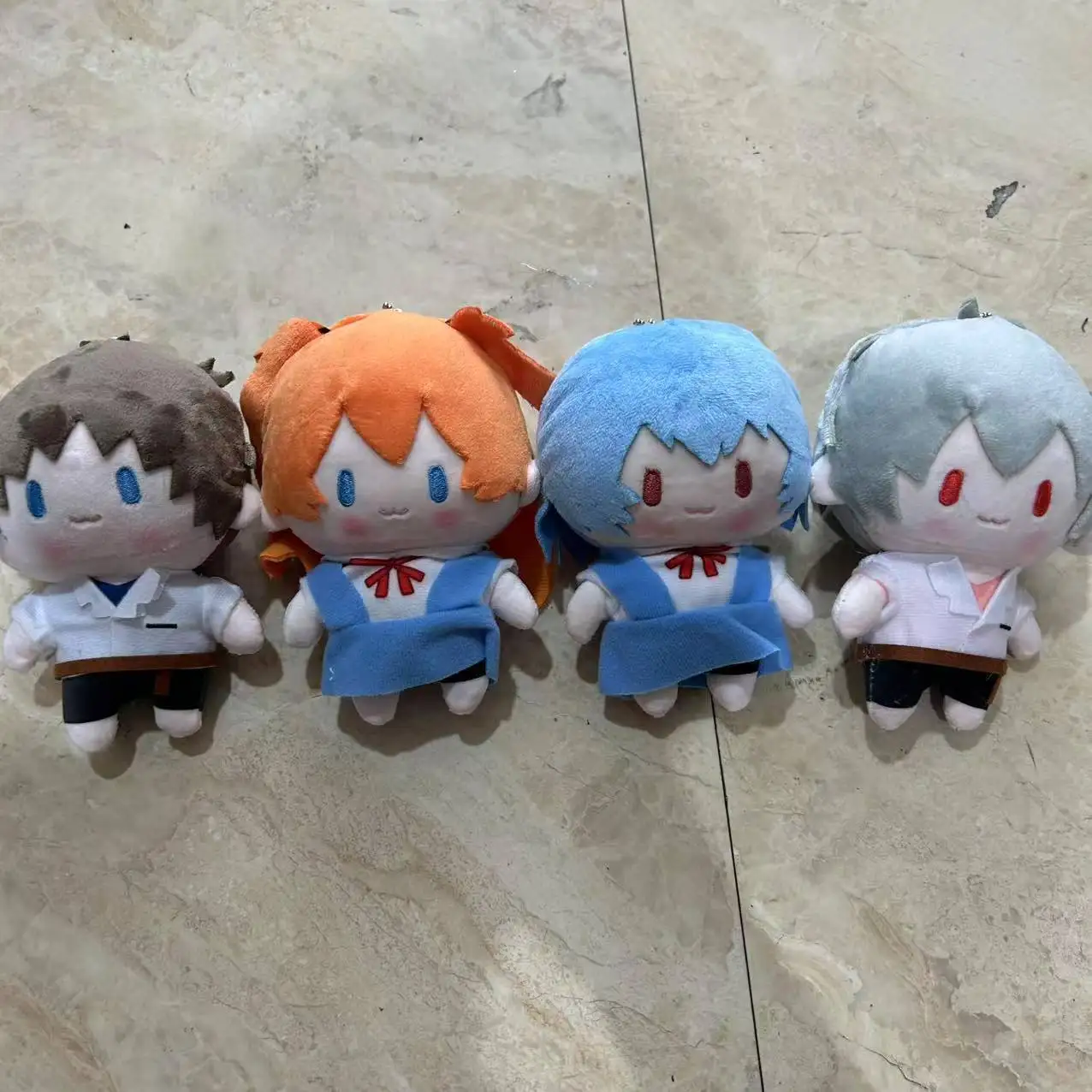 15CM New Anime EVA Ayanami Rei Asuka Ikari Shinji Nagisa Kaworu Q version kawaii Action Figure PVC Mode Toys Pendant Doll Gifts