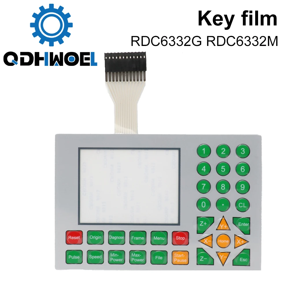 QDHWOEL Ruida Membrane Switch for RDLC320-A RDC6332G RDC6332M RDC6442S RDC6442G Key Film Keyboard Mask