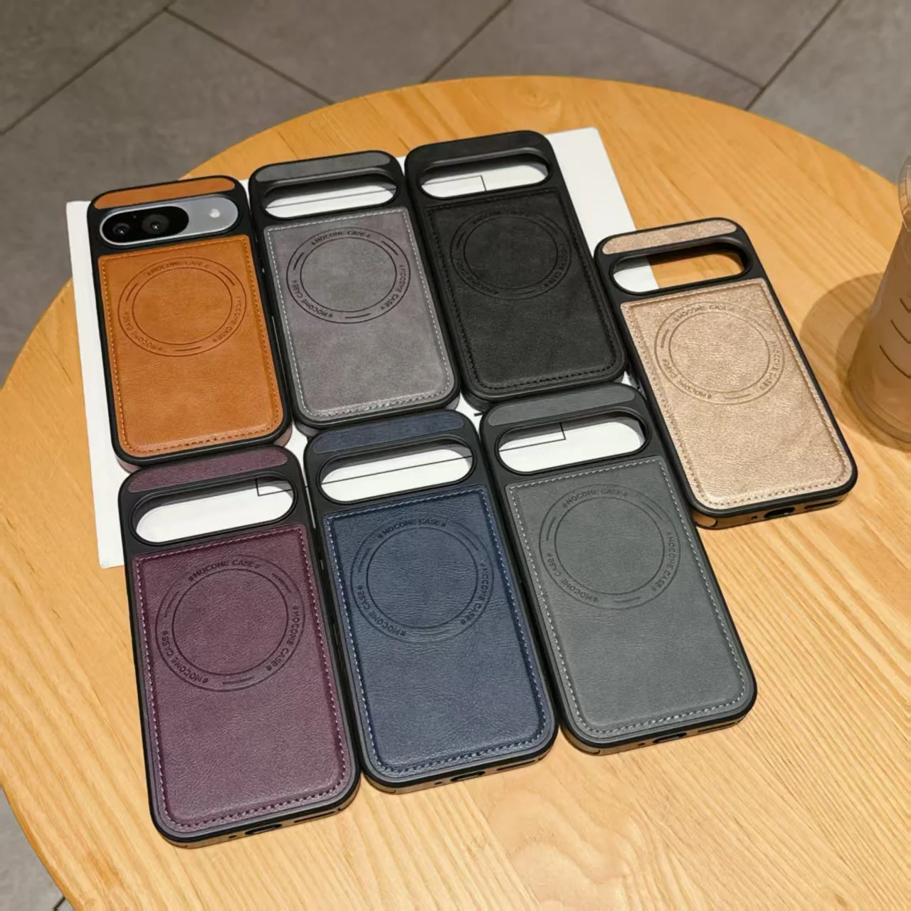 حافظة هاتف لهاتف جوجل بيكسل 10 برو Xl 9 9A 8pro غلاف أعمال مغناطيسي شحن لاسلكي بسيط من الجلد غطاء حماية كامل #2